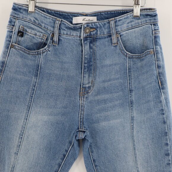 Kancan Marley High Rise Slim Straight Jeans Women 9/28 Blue Work Casual Chic Mod - Picture 10 of 16